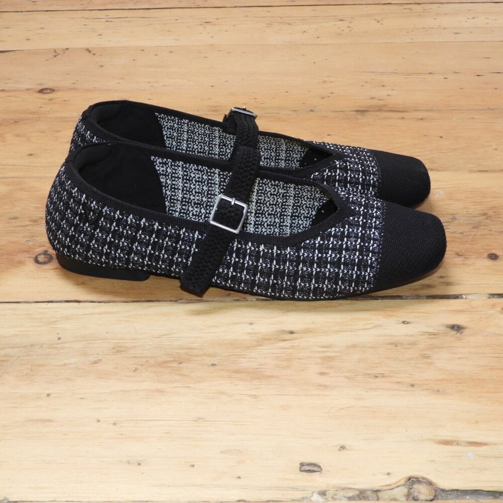 Black "Margot" Vivaia Mary Jane Flats
